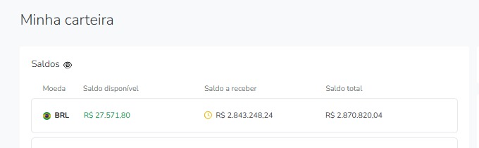 Print de resultado: R$ 2.870.820,04 em carteira